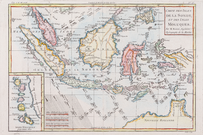  Carte des Isles de la Sonde et des Moluques (ingekleurd)