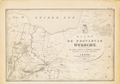  Kaart van de provincie Utrecht. Blad II [1ste editie]