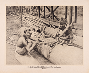 113 113. Snij-en Beeldhouwwerk in hout. Borneo.