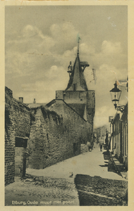 Nr.: 687 - Elburg, Oude muur met poort Stadsmuur met Vischpoort