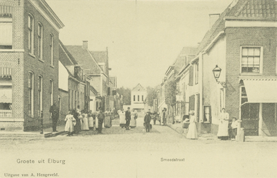 Nr.: 398 - Groete uit Elburg Smeedstraat, Uitgave van A. Hengeveld De Smedestraat