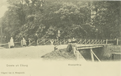 Nr.: 395 - Groete uit Elburg Mheenpoortbrug Uitgave A. Hengeveld De Mheenpoortbrug