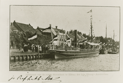 1070 - feestelijke aankomst eerste lijnschip Amsterdam - Elburg v.v.