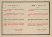 snv008000022 96, Affiche van de gevolmachtigde van de Rijkscommissaris voor de provincie Gelderland betreffende ...