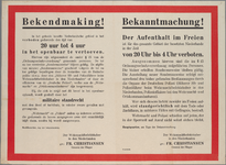 snv008000045 124, Affiche van de Bevelhebber van de Wehrmacht in Nederland betreffende een uitgaansverbod van 20.00 tot ...