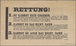 SNV008000051_002 130, Affiche van de geallieerden met een oproep aan Duitse soldaten tot overgave, z.j.