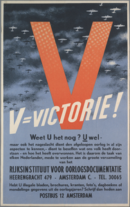 snv008000085 163, Affiche van het Rijksinstituut voor Oorlogsdocumentatie te Amsterdam met een oproep om materiaal uit ...