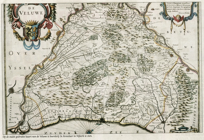 4768 - Oudst gedrukte kaart van de Veluwe ontdekt door Harald Fredriks van Cartografisch Antiquariaat Edward Wells BV. ...