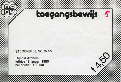 9346 - Afbeelding toegangsbewijs Stedenspel Ermelo-Wonseradiel