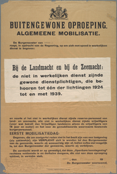 snv008000086 22, Buitengewone Oproeping - Algemeene Mobilisatie, 28-08-1939