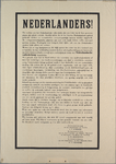 snv008000092 54, Nederlanders! - In het bezette Nederlansche gebied zullen de geldende wetten en voorschriften ...