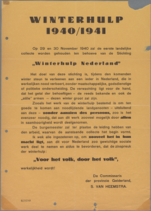snv008000111 66, Winterhulp 1940/1941 - Op 29 en 30 November 1940 de 1e landelijke collecte