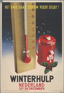 snv008000169 73, Winterhulp Nederland - 23-24 December - Het kwik daalt-dus uw plicht stijgt !, 10-24-12-1942