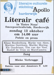 SNV008000192 0021, literaire culturele stichting Apollo harderwijk; Literair café in 'Entre Nous', 13 oktober
