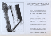 SNV008000209 0038, Tentoonstelling; Droge naalden (grafiek) en olieverven op doek, 20 april t/m 18 mei 1991