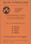 SNV008000221 0050, Veluws Avondcollege; Onderwijs aan volwassenen