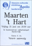 SNV008000232 0061, literaire culturele stichting Apollo harderwijk; Maarten 't Hart, 21 juni