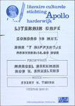 SNV008000307 0135, literaire culturele stichting Apollo harderwijk; Literair café in Bar 't Nippertje, 19 maart