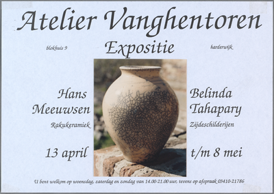 SNV008001860 1746, Expositie: Hans Meeuwsen met Rakukeramiek en Belinda Tahapary met Zijdeschilderijen, 13 april t/m 8 mei