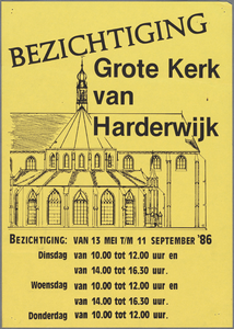 SNV008001861 1718, Bezichtigingen Grote Kerk van Harderwijk, 13 mei t/m 11 spetember 1986