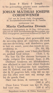 374_03_0761 Cordewener, Johan Mathias Joseph: geboren op 19 december 1865 te Schaesberg, overleden op 22 april 1947 te ...