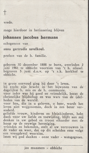 374_08_1013 Hermans, Johannes Jacobus: geboren op 30 december 1888 te Born, overleden op 2 juni 1961 te Obbicht