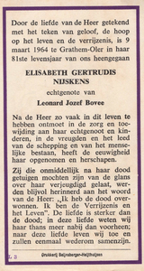 374_14_0226 Nijskens, Elisabeth Gertrudis: geboren op ?? te ??, overleden op 9 maart 1964 te Grathem-Oler