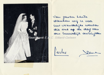 EHC-0000963 Trouwfoto van Prins Carlos van Spanje en Prinses Irene van Nederland
