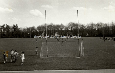 EHC-0001413 Voetbalwedstrijden werden diverse jaren in het Sportpark gehouden