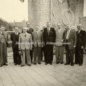 EHC-0001852 Jumelage Pontoise met Burgemeester van Banning (vierde van rechts)