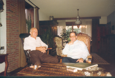 407_0126 Links Hub Paes en rechts Jo NohlmansIn de zomer van 1987 bracht Hubert Paes op de foto links, een bezoek aan ...