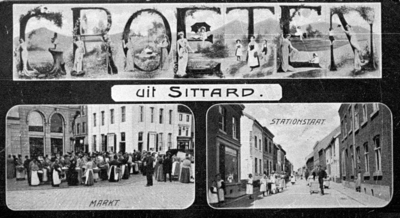 409_01_44 Romantische ansichtkaart van Sittard rond 1900