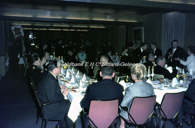 EHC-003-04 Onthulling Mariniersmonument Sittard op 26 november 1966: Diner in de Schouwburg 26-11-1966