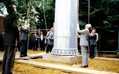 EHC-095-38 Officiële ingebruikname van de gebouwde C.A.I.-mast aan de Duustergats op de Kollenberg te Sittard in 1981