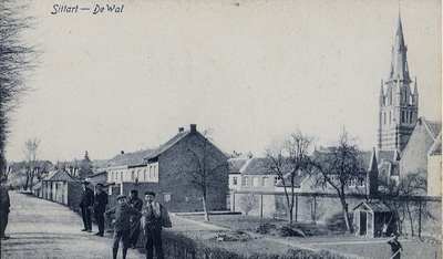 521_031 De Wal, SittardZicht vanaf de Wieër op o.a. de toren van de St. Petruskerk ofwel Grote Kerk te Sittard. De ...