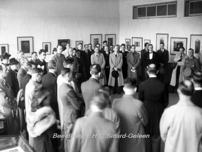 ehc_gp_258 Opening tentoonstelling van de schilders Gebrs. van Eyck te Maaseik 11-08-1941