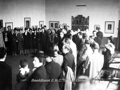 ehc_gp_261 Opening tentoonstelling van de schilders Gebrs. van Eyck te Maaseik 11-08-1941