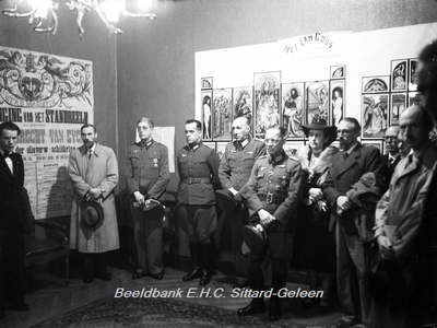 ehc_gp_263 Opening tentoonstelling van de schilders Gebrs. van Eyck te Maaseik 11-08-1941