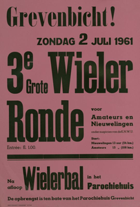 547_001_030 Grevenbicht: Wielrennen3e Grote wielerronde te Grevenbichtzondag 02 juli 1961