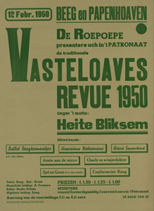 547_001_081 Grevenbicht: CarnavalVasteloaves Revue 1950 Heite Bliksem georganiseerd door de Roepoepe in het Patronaat12 ...