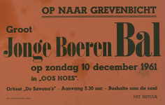 547_001_108 Grevenbicht: MuziekGroot Jonge Boeren Bal in Oos Hoes met orkest De Savona's zondag 10 december 1961
