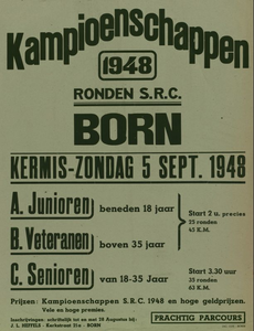 547_001_143 Born: WielrennenKampioenschappen ronden S.R.C. Bornkermis-zondag 05 september 1948