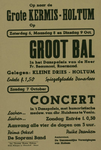 547_001_175 Holtum: MuziekGroot Bal op de grote kermis te Holtum met orkest De Soprani Bandzaterdag 06, zondag 07, ...