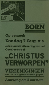 547_001_237 Born: Toneel, religieExtra uitvoering Openluchtspel Christus Verworpen in Bornzondag 02 augustus 1936