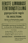 547_001_258 Holtum: VogeltentoonstellingEerste Limburgse Tentoonstelling van geprepareerde vogels te Holtum feestelijke ...