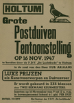 547_001_261 Holtum: DuivensportGrote postduiven tentoonstelling in zaal Ariaans16 november 1947