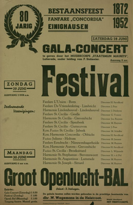 547_001_274 Einighausen: Muziek80 Jarig Bestaansfeest van de fanfare Concordia met onder andere Gala-concert door het ...