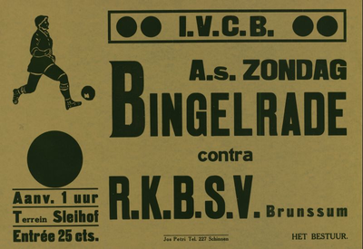 547_001_303 Bingelrade: VoetbalVoetbalwedstrijd Bingelrade - R.K.B.S.V. Brunssumz.d.