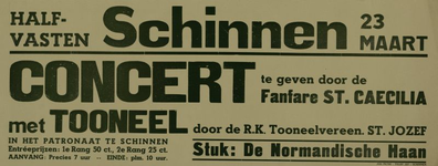 547_001_346 Schinnen: Muziek, toneelHalvasten concert door de fanfare St. Caecilia met toneel door de R.K. ...
