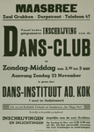 547_001_398 Maasbree: Muziek, dansenInschrijving voor Dans-Club te geven door Dans-instituut Ad. Kok In zaal Grubben, ...